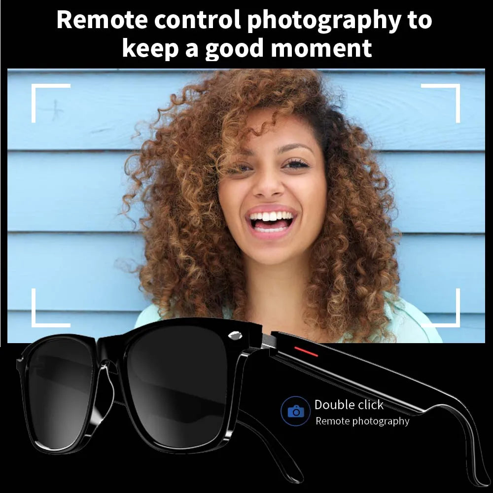 E13 Smart Glasses:Blue Light Filtering Polarized Sunglass Lenses Audio Built-In Mic & Speakers Touch & Voice Assistant