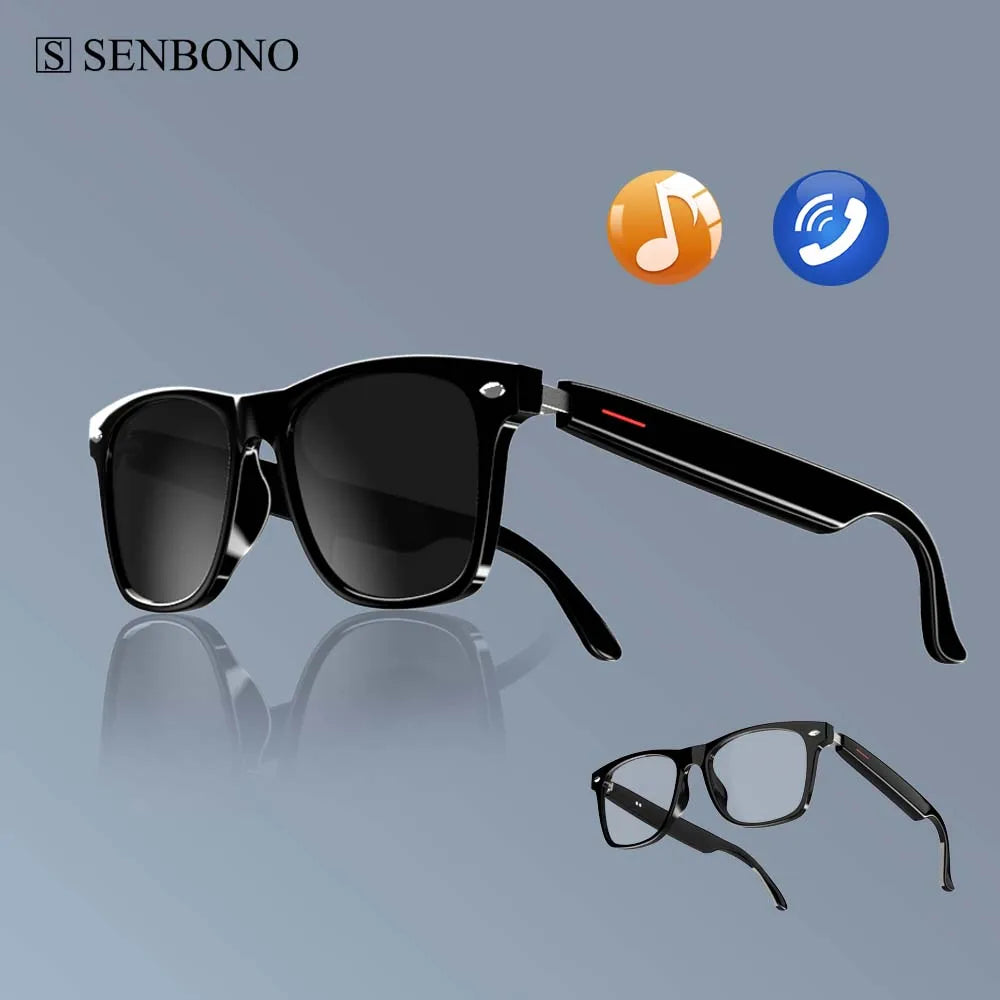 E13 Smart Glasses:Blue Light Filtering Polarized Sunglass Lenses Audio Built-In Mic & Speakers Touch & Voice Assistant